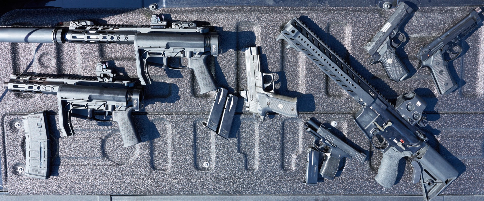 A spread of Horizon Arms Research custom rifle builds